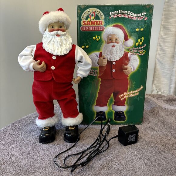 Smart Industrial Group Ltd. Other - Vintage Rock a Long Santa Animated Dancing Sings Up On House Top 1999